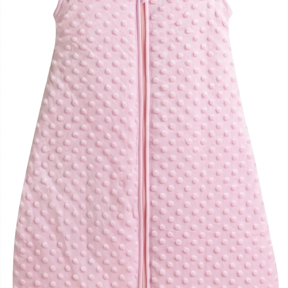 Pink Textured Hooded Kids Blanket - Cozy Wearable Bib